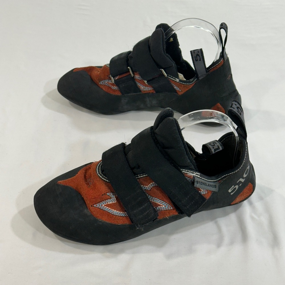 Vintage Five Ten Stonelands Climbing Shoes Mens 9 Orange Stealth C4 USA Made